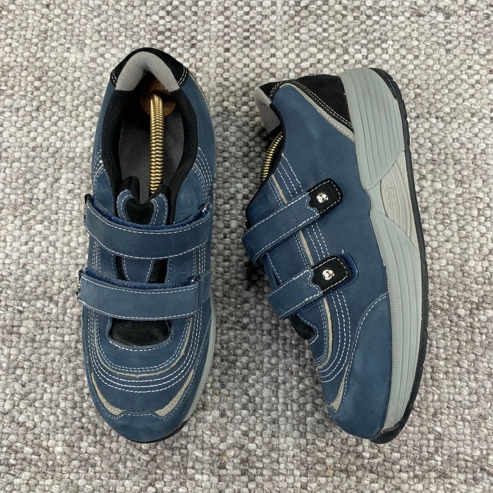 P.W. Minor Pivot Walking Shoes Womens 8.5 2W Blue Leather Hook Loop 21901552